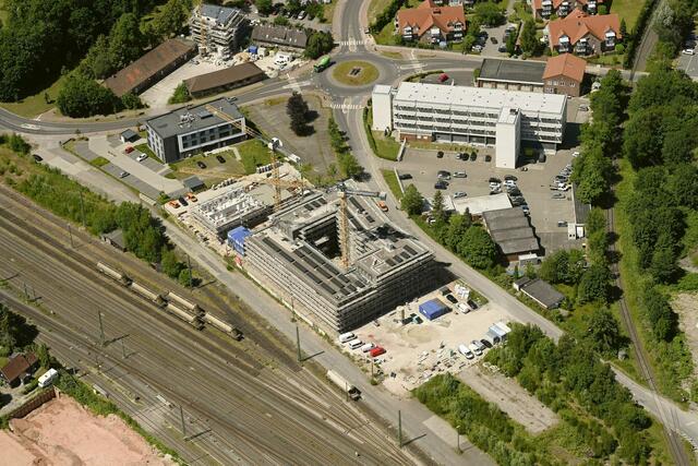 Der Neubau während der Bauphase aus der Vogelperspektive | Foto: Andreas Krukemeyer