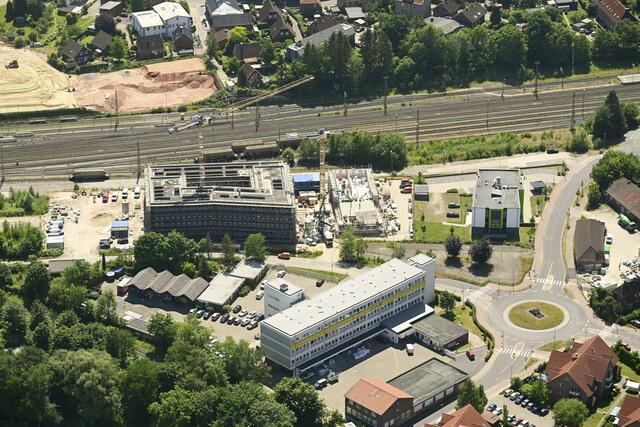 Der Neubau während der Bauphase aus der Vogelperspektive | Foto: Andreas Krukemeyer