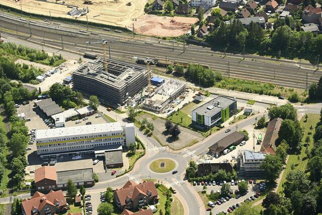 Der Neubau während der Bauphase aus der Vogelperspektive | Foto: Andreas Krukemeyer