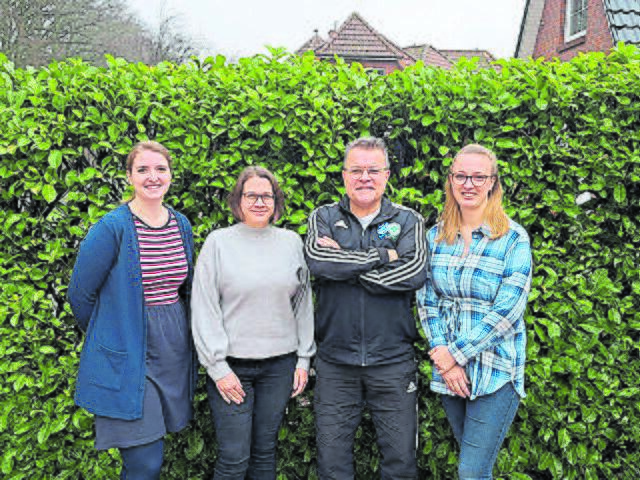 Der Vereinsvorstand (v. li.): Sarah Meier, Jasmin Detjen, Thorsten Meyer und Kaya Klindworth | Foto: Förderverein