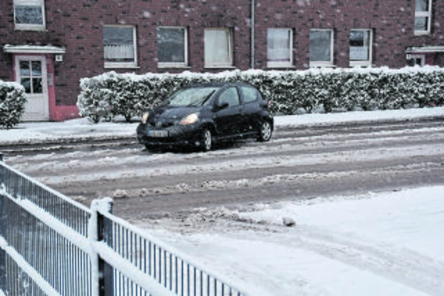 Die Verkehrssituation beim Abbiegen war trotz Schneefall entspannt | Foto: Axel-Holger Haase