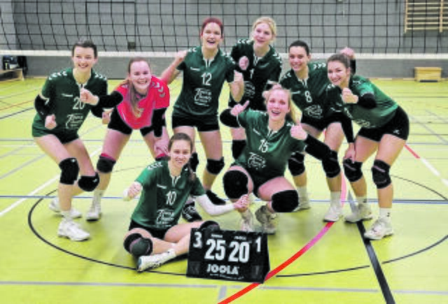 So euphorisch bejubeln die Volleyballfrauen des TSV Stelle ihre Landesliga-Siege | Foto: TSV Stelle