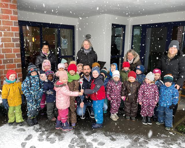Fackellauf-Station Haus am Steinberg in Hanstedt | Foto: DRK