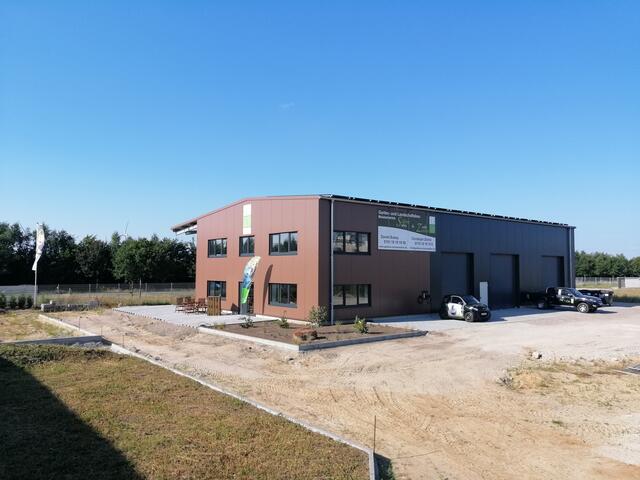 Der Neubau im Apenser Gewerbegebiet