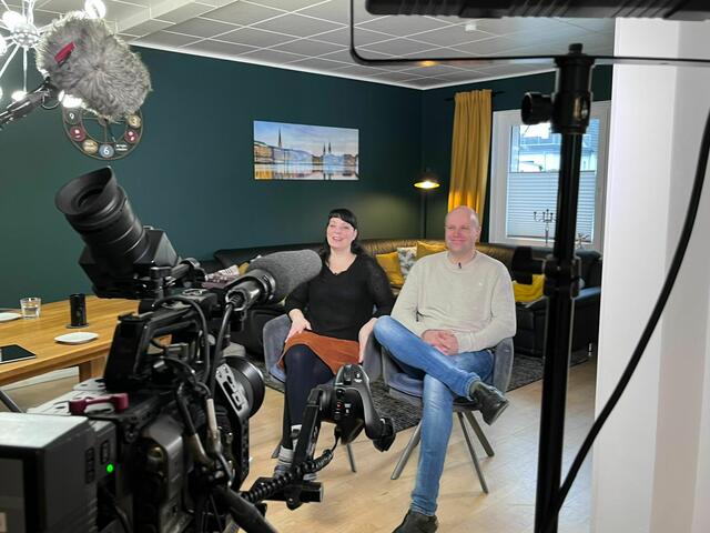Natascha und Oliver Strotmann vor der Kamera | Foto: Strotmann