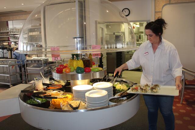 Das Salatbuffet im Restaurant