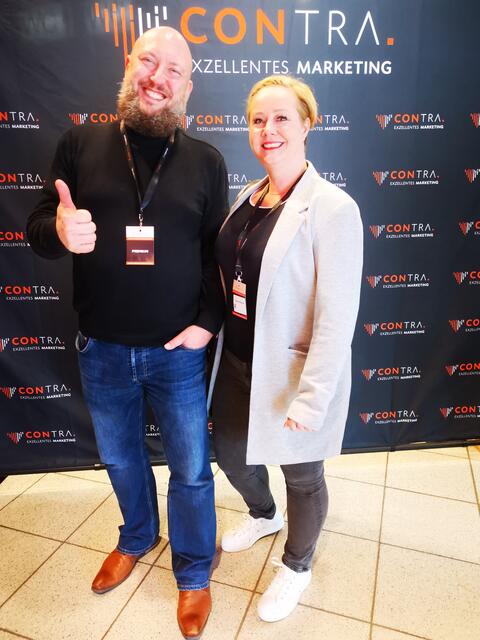 Waren von der Veranstaltung begeistert: Messebesucher und Onlineshop-Unternehmer Yvonne und Michael Schuh