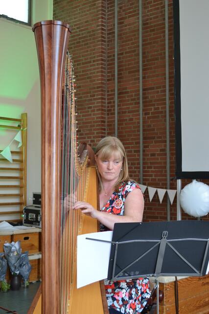 Birthe Meyer spielte Stücke an der Harfe | Foto: bim