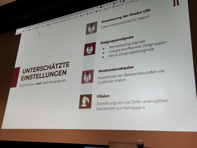Fachvortrag zu  ecommerce Kampagnen