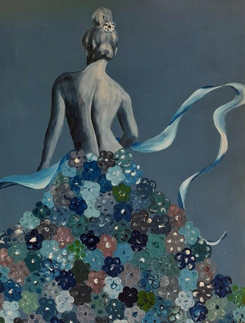 Sabine Rybicki malte die Frau mit blühendem Rock  | Foto: SD