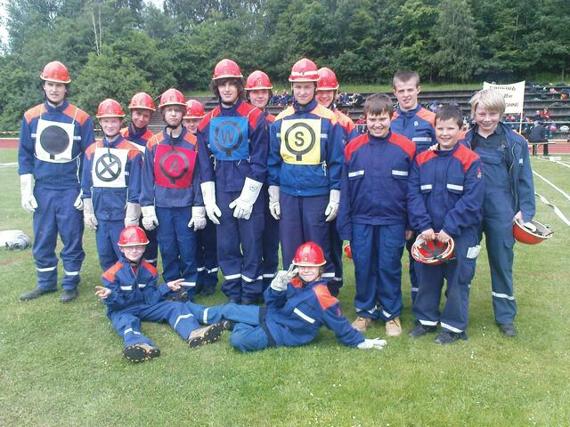 Beim kreisjugendfeuerwehrtag 2008. Die Jugend der Feuerwehr Leversen-Sieversen. Viele der "Kleinen" sind heute in leitender Funktion bei der Feuerwehr | Foto: Feuerwehr Leversen-Sieversen