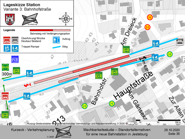 Eine Machbarkeitsstudie hatte 2021 ergeben: Der alte Bahnhof wäre der günstigste Standort für einen neuen Haltepunkt | Foto: Kurzeck-Verkehrsplanung