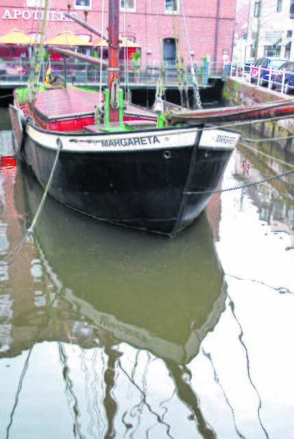 Der Ewer "Margareta" im Fleth in Buxtehude | Foto: tk