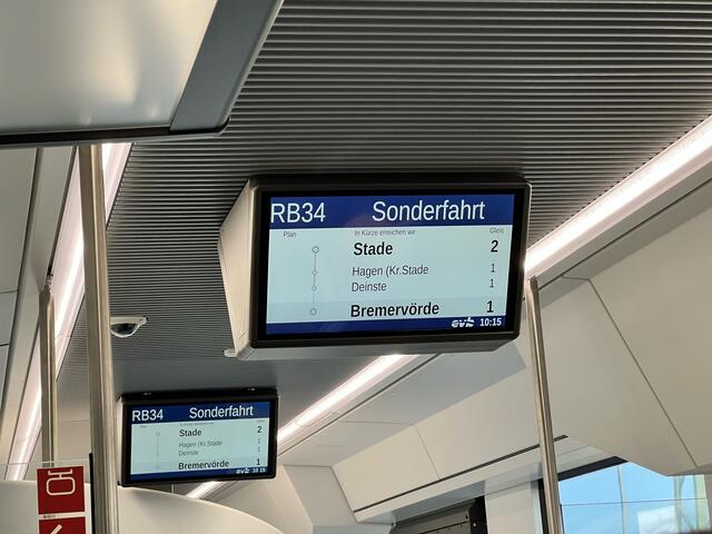 Die EVB hat bereits die Fahrgastinformationstechnik für die neue Strecke vorbereitet | Foto: Landkreis Stade / Daniel Beneke
