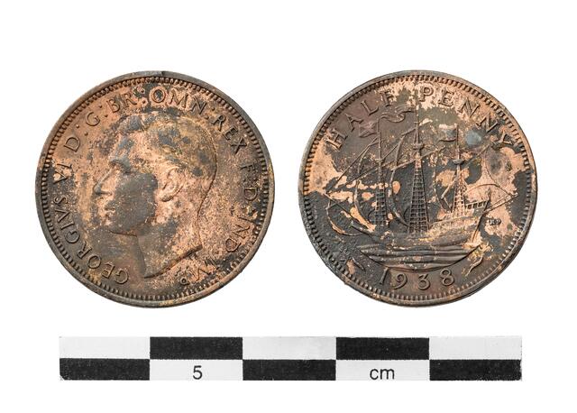 Gefunden in Jesteburg: ein Penny | Foto: T. Weise, AMH