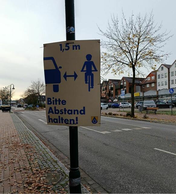 Bahnhofstraße Plakate Radfahrer | Foto: Gemeinde Neu Wulmstorf