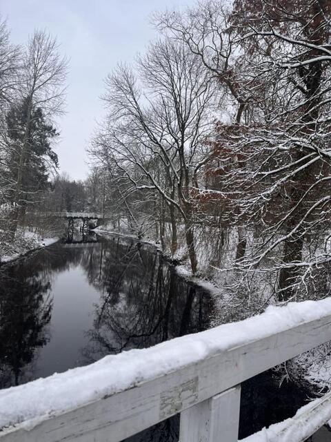 Eingeschneites Flussufer | Foto: Jasmin Fuhrmann auf Facebook