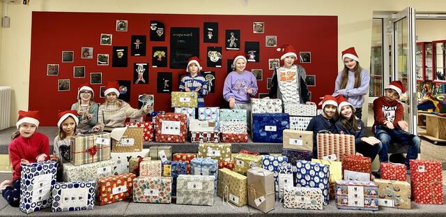 Die Moisburger Familien spendeten viele Päckchen für den Konvoi | Foto: Grundschule Moisburg    