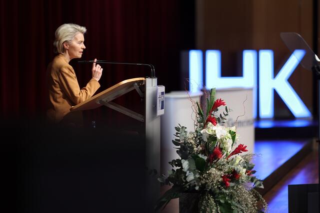 Hielt eine flammende Rede für Europa: EU-Kommissionspräsidentin Dr. Ursula von der Leyen | Foto: IHK Stade/Jörg Struwe