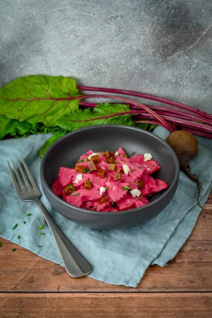 Eines von 80 Rezepten in dem Buch: Pink Pasta | Foto: Wernicke