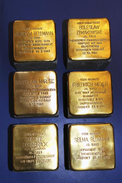 So sehen die Stolpersteine aus, die an die Opfer des NS-Regimes erinnern | Foto: Marion Wenner