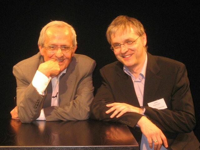 Bild aus dem Jahr 2011: Mit Kabarettist Dieter Hildebrandt (li.) verband Onne Hennecke eine besondere Freundschaft | Foto: Empore Buchholz