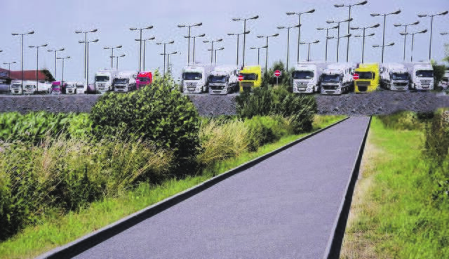 Mit dieser Visualisierung warnte die Bürgerinitiative gegen die Raststätte Elbmarsch in der Vergangenheit vor den Folgen der Zerstörung des Moors bei Meckelfeld | Foto:  BI gegen Raststätte Elbmarsch