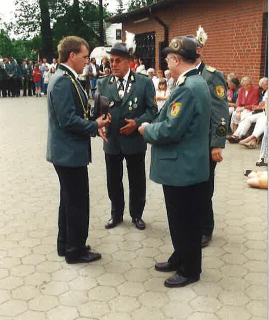Matthias Voß bei de Proklamation zum neuen Jubelkönig | Foto: Schützenverein