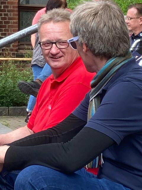 Der 1.Vorsitzende des Stadtorchesters, Andreas Waldau, freut sich über ein wunderbar gelungenes Konzert.