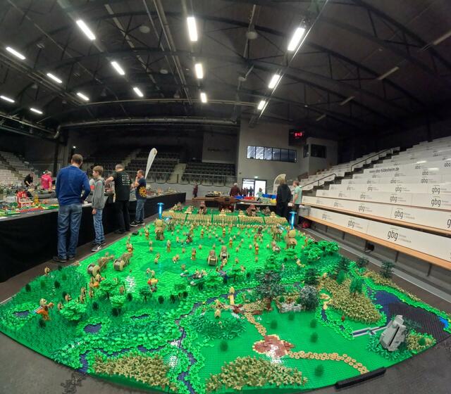 Das weltgrößte "The Battle of Naboo" MOC (My Own Creation) aus der Star Wars Episode 1 von Sohn Mika (13) geplant und gebaut  | Foto: Mühlenbrick Spielwaren GbR