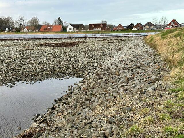 Beim Weihnachtshochwasser haben sich die Schutzeinrichtungen – hier der Polder am Bullenbruch – bewährt | Foto: Landkreis Stade / Daniel Beneke