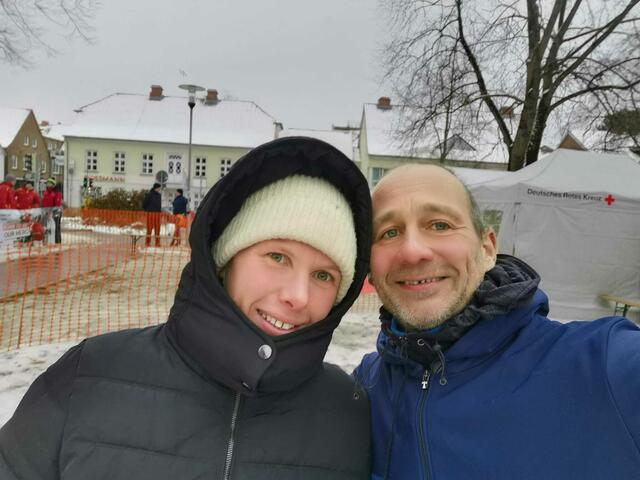 Motivator nicht nur in den Wintermonaten: Catharina Garbers mit ihrem Trainer Steffen Wetzel | Foto: Garbers