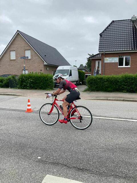 Die Radstrecke absolvierte Catharina Garbers auf einem handelsüblichen Rennrad | Foto: Garbers