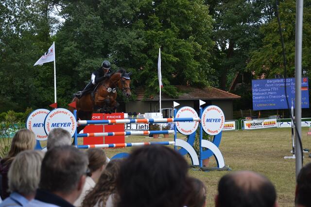 Sieger des Großen Preises: Harm Wiebusch (RV Fredenbeck) mit seinem Pferd Cosima FRH