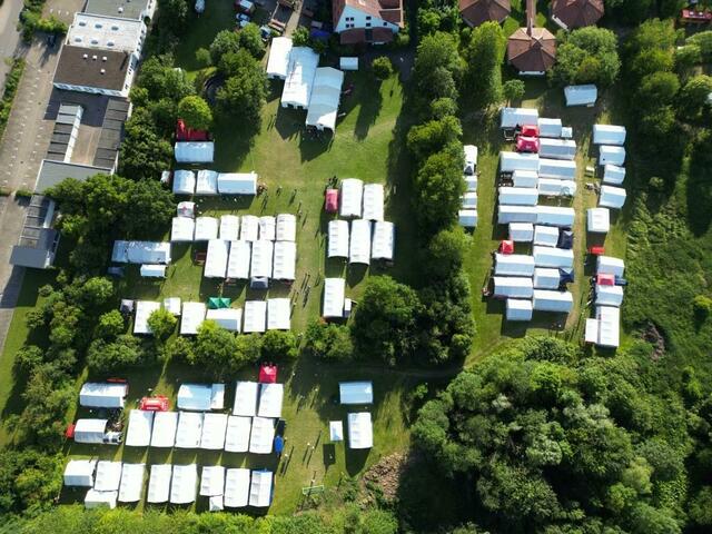Das Zeltlager für die am Landeswettbewerb teilnehmenden Jugendfeuerwehren in Duderstadt | Foto: Jens Stuthmann/Jugendfeuerwehr Oldendorf