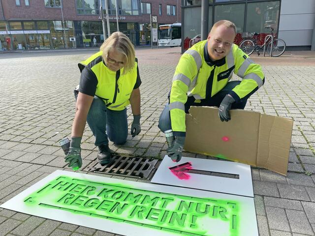 Legale Sprayer Martina Deckwerth und Nico Ewe | Foto: Hansestadt Buxtehude