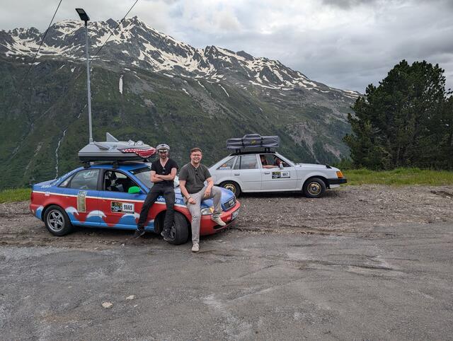 Die Tostedter Jungs vor Alpenpanorama | Foto: André Bembennek