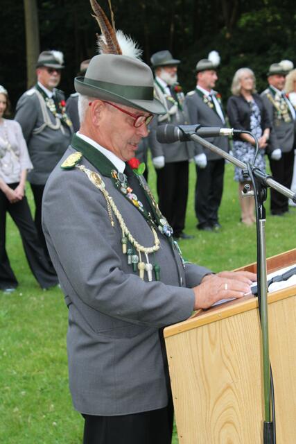 Führte erstmals durch die Proklamation: der neue Schützenpräsident Wilfried Klingenberg