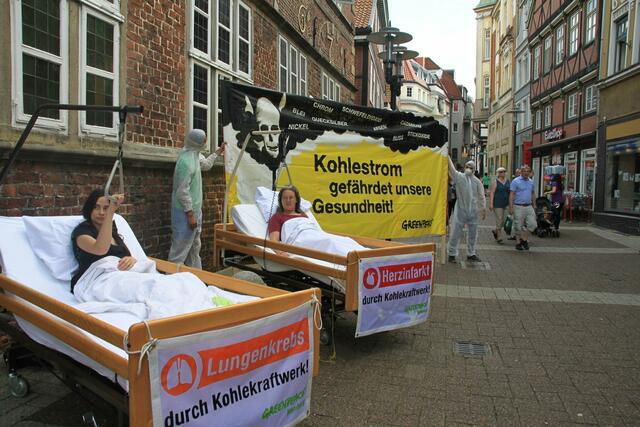 Originelle Aktion der Kraftwerks-Gegner | Foto: tp