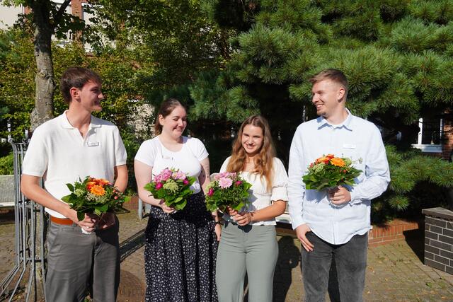 (v.li.) Timon Gulla, Merle Klein, Miriam Pahl, Max Stöver | Foto: Gemeinde Seevetal