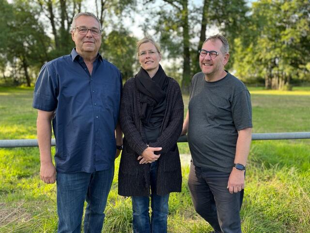 Silke Rocholl-Zube tritt als Bürgermeister-Kandidatin an, Michael Hanig (re.) stellt sich als Stellvertreter zur Verfügung und Norbert Kloodt als Verwaltungsvertreter | Foto: Patricia Hanig