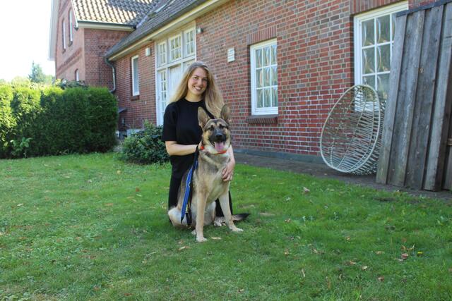 Hund Lubko wohnt zur Zeit bei der Vereinsgründerin Alicia Arafa und wartet auf sein dauerhaftes liebevolles, neues Zuhause | Foto: sra