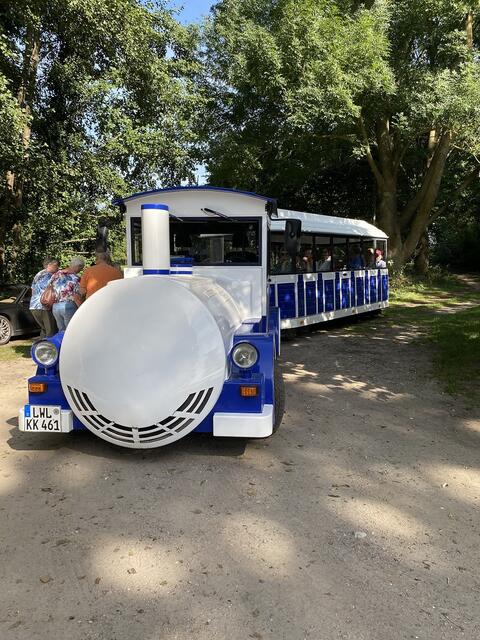 Mit der Elektrobahn erkundeten die Elbmarscher die Natur am Schaalsee | Foto: Samtgemeinde Elbmarsch