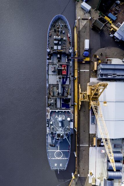 Der Tender "Rhein" mal aus ganz anderer Perspektive | Foto: Peters Werft