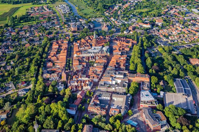 Buxtehude aus luftiger Höhe | Foto: Martin Elsen/nord-luftbilder.de