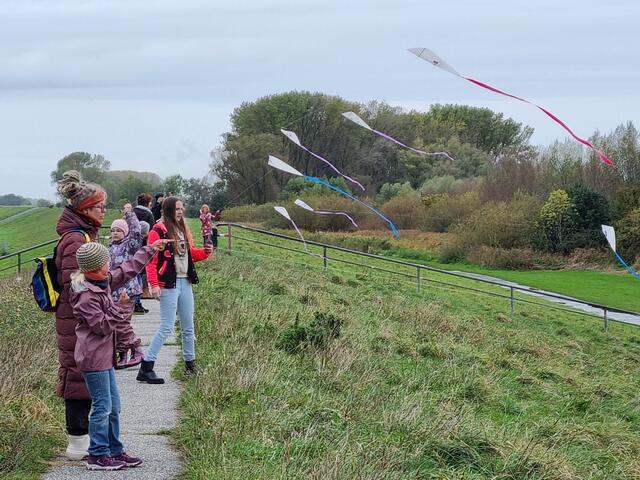 Kinder lassen ihre Drachen steigen  | Foto: ig