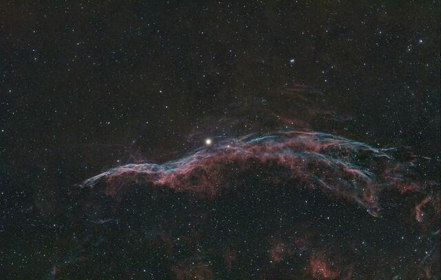 NGC6960, Filament-Nebel auch Cirrus-Nebel oder Sturmvogel genannt. Entfernung 1.470 Lichtjahre, Lage im Sternbild Schwan | Foto: Frank Grubitzsch