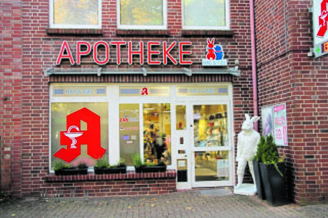FünfJahre: die Has-und-Igel-Apotheke in Buxtehude, Bahnhofstraße 46 | Foto: wd