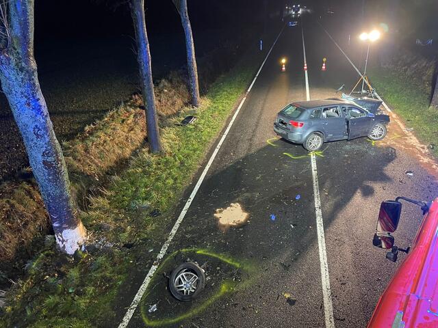 Die Unfallstelle bei Grundoldendorf | Foto: Polizei