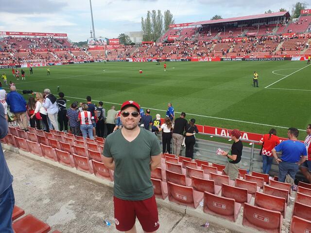 Daniel Barthold bei einem Spiel des FC Girona in Spanien | Foto: Barthold